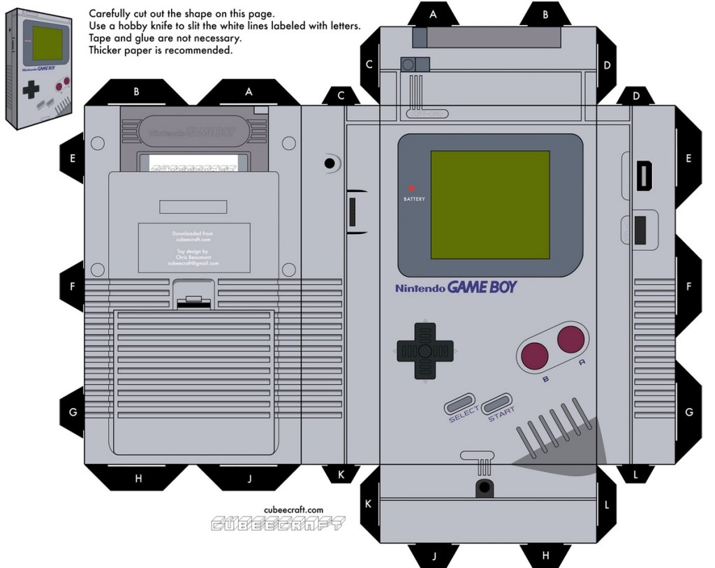 Game Boy ganz aus&nbsp;Papier