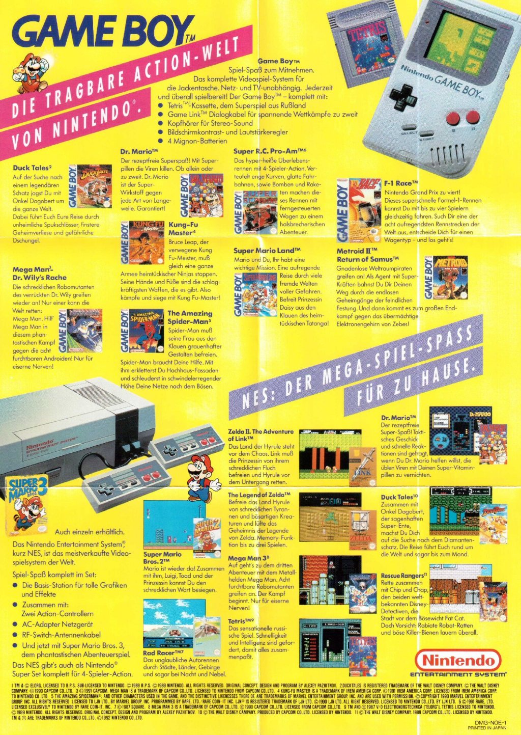 Game Boy Werbeflyer&nbsp;DMG-NOE-1