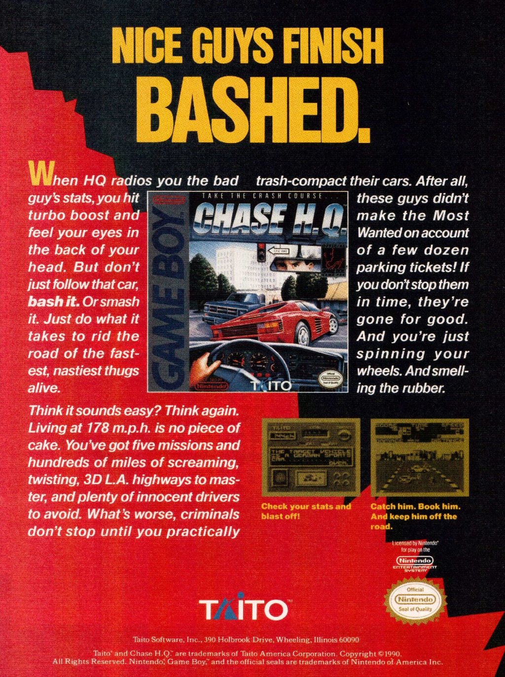 Nice guys finish bashed | Chase H.Q.&nbsp;Werbung