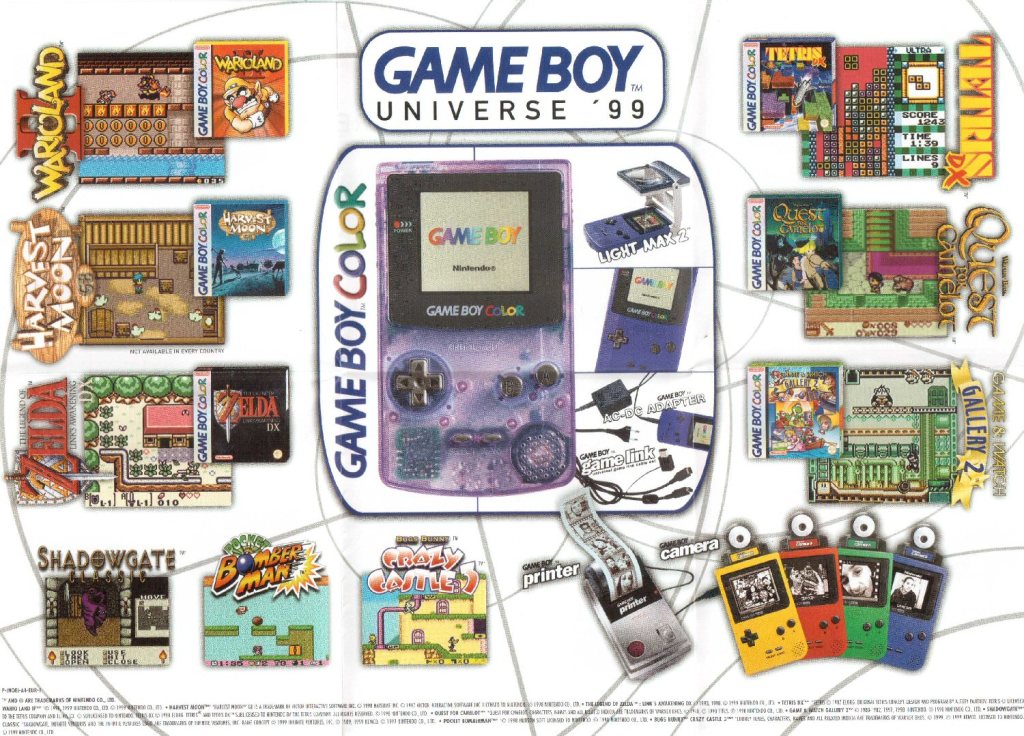 Game Boy Werbeflyer Universe ’99 P-(NOE)-A4-EUR-1