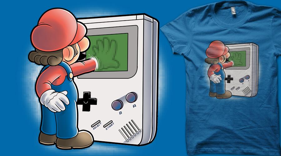 Qwertee.com Game Technical & Old School Gamer & Mario Through the&nbsp;console