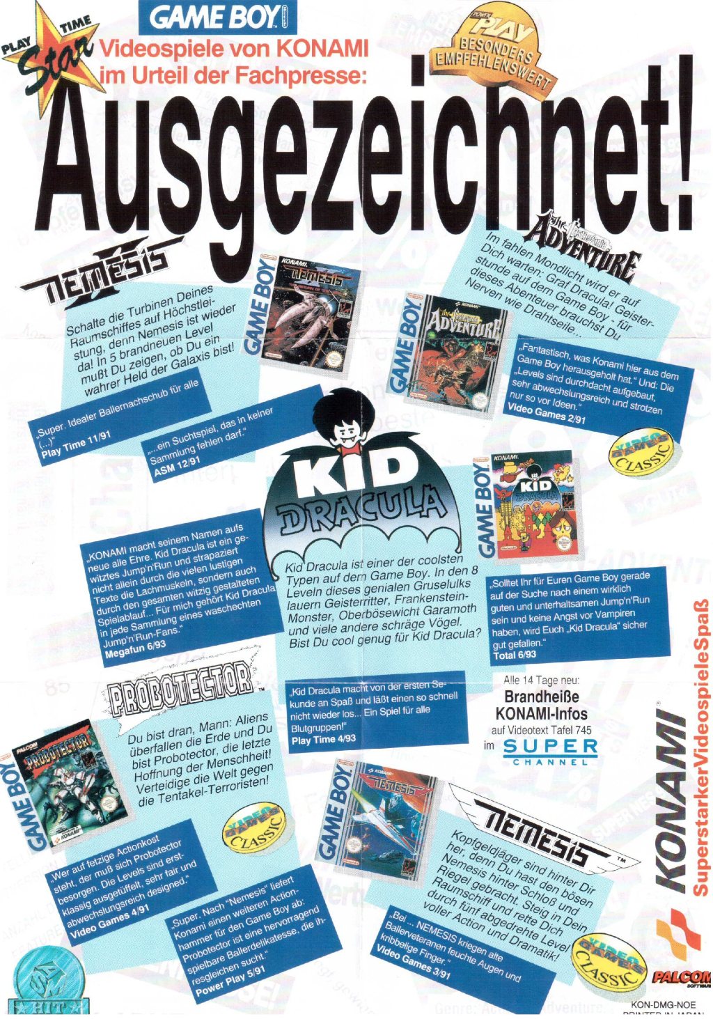 Game Boy Werbeflyer&nbsp;KON-DMG-NOE