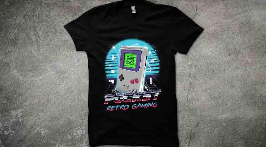 Qwertee.com Pocket Retro Gaming&nbsp;T-Shirt