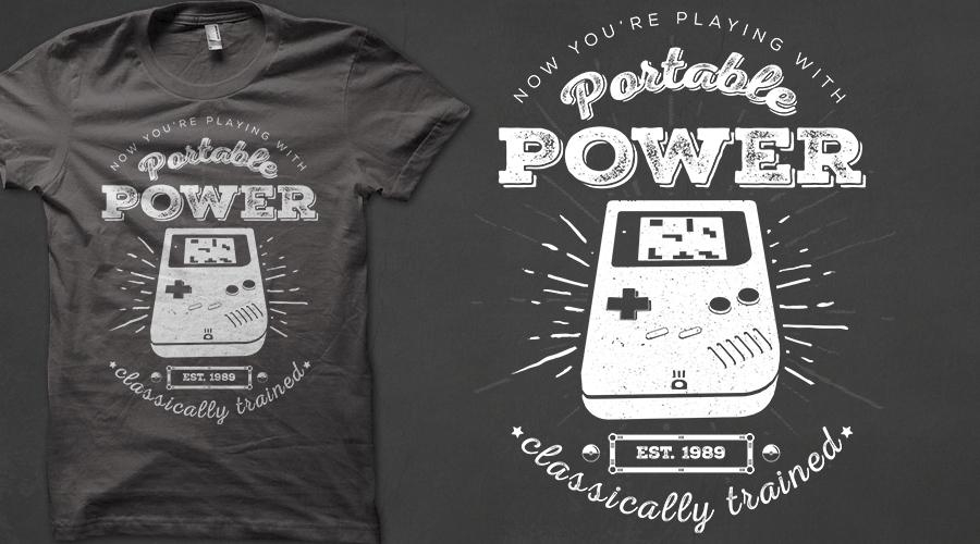 Qwertee.com Portable Power&nbsp;T-Shirt