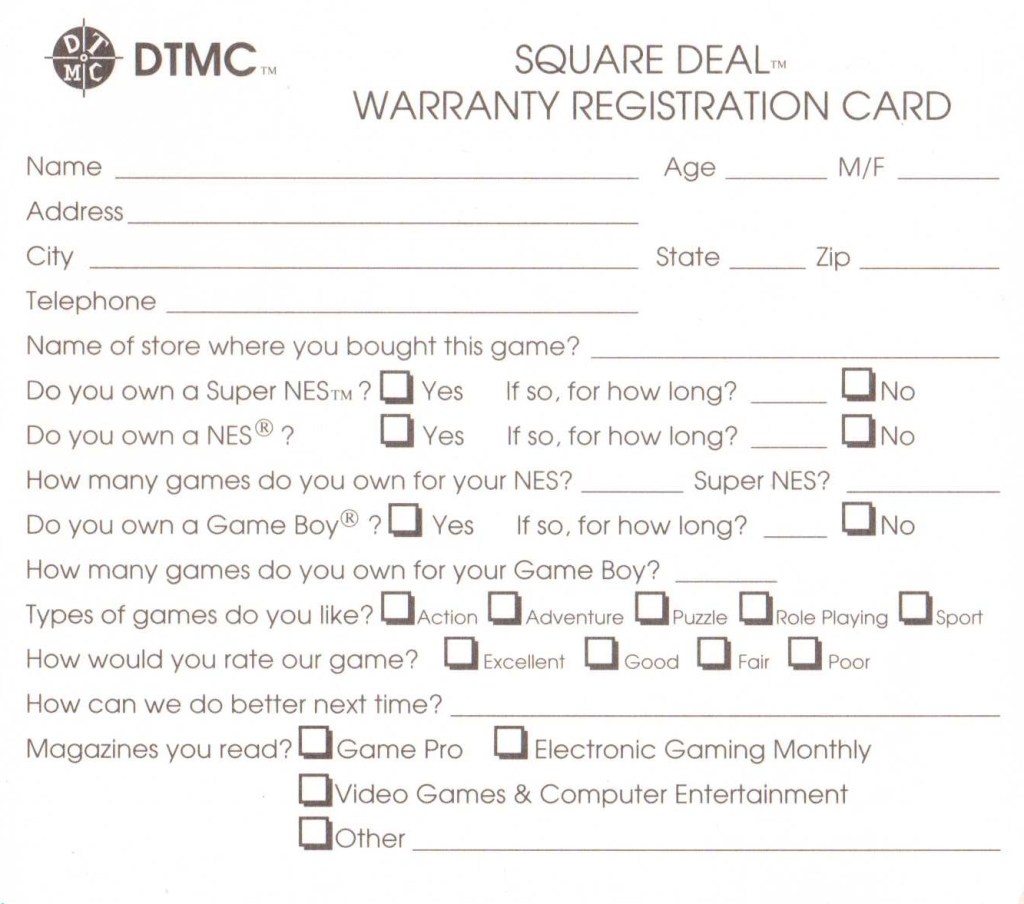 Square Deal | Antwortkarte&nbsp;DTM-DMG-CA