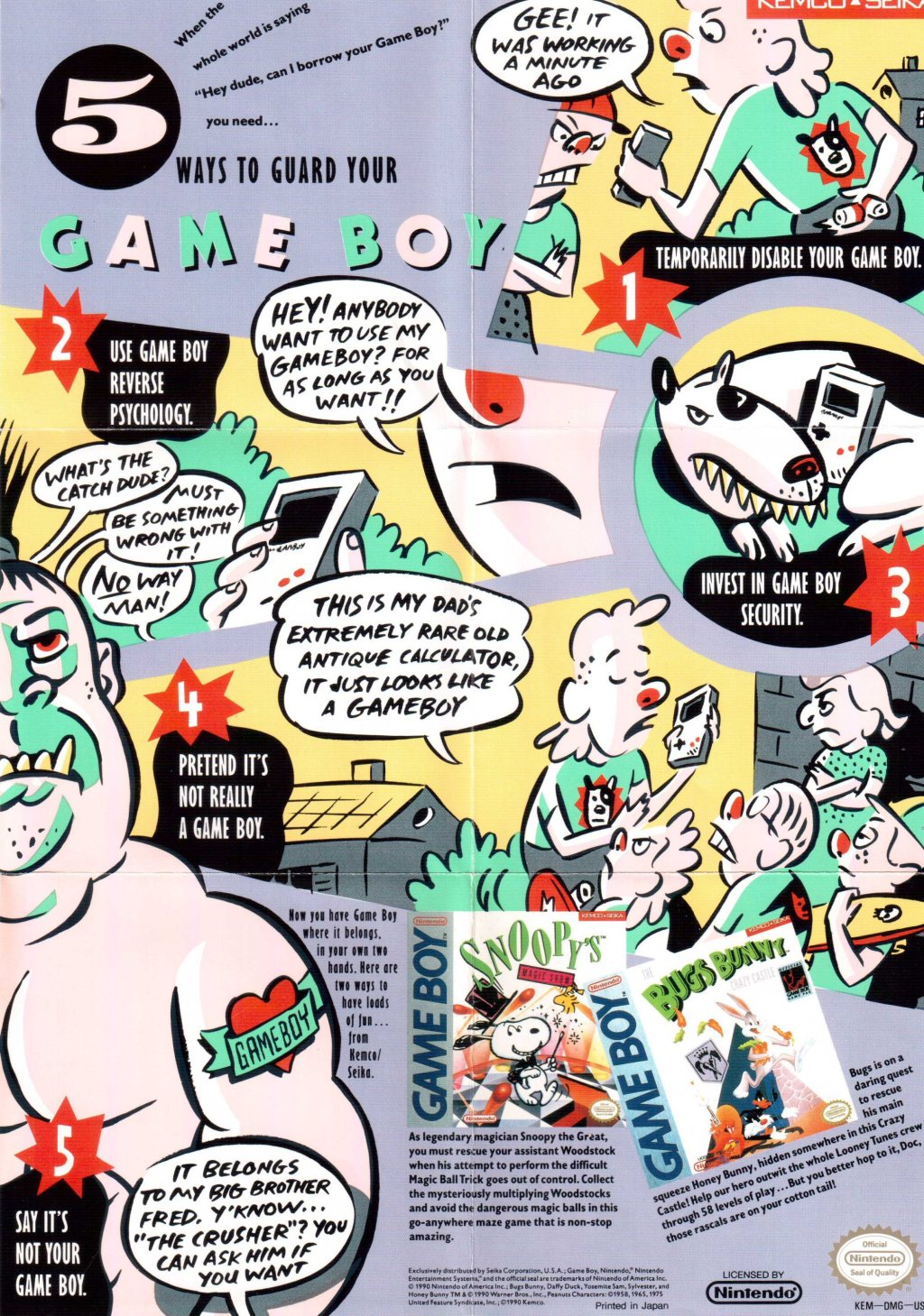 Game Boy Poster&nbsp;KEM-DMG-US