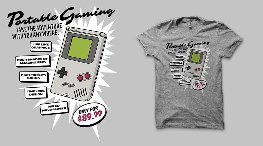 Qwertee.com Portable Gaming&nbsp;T-Shirt