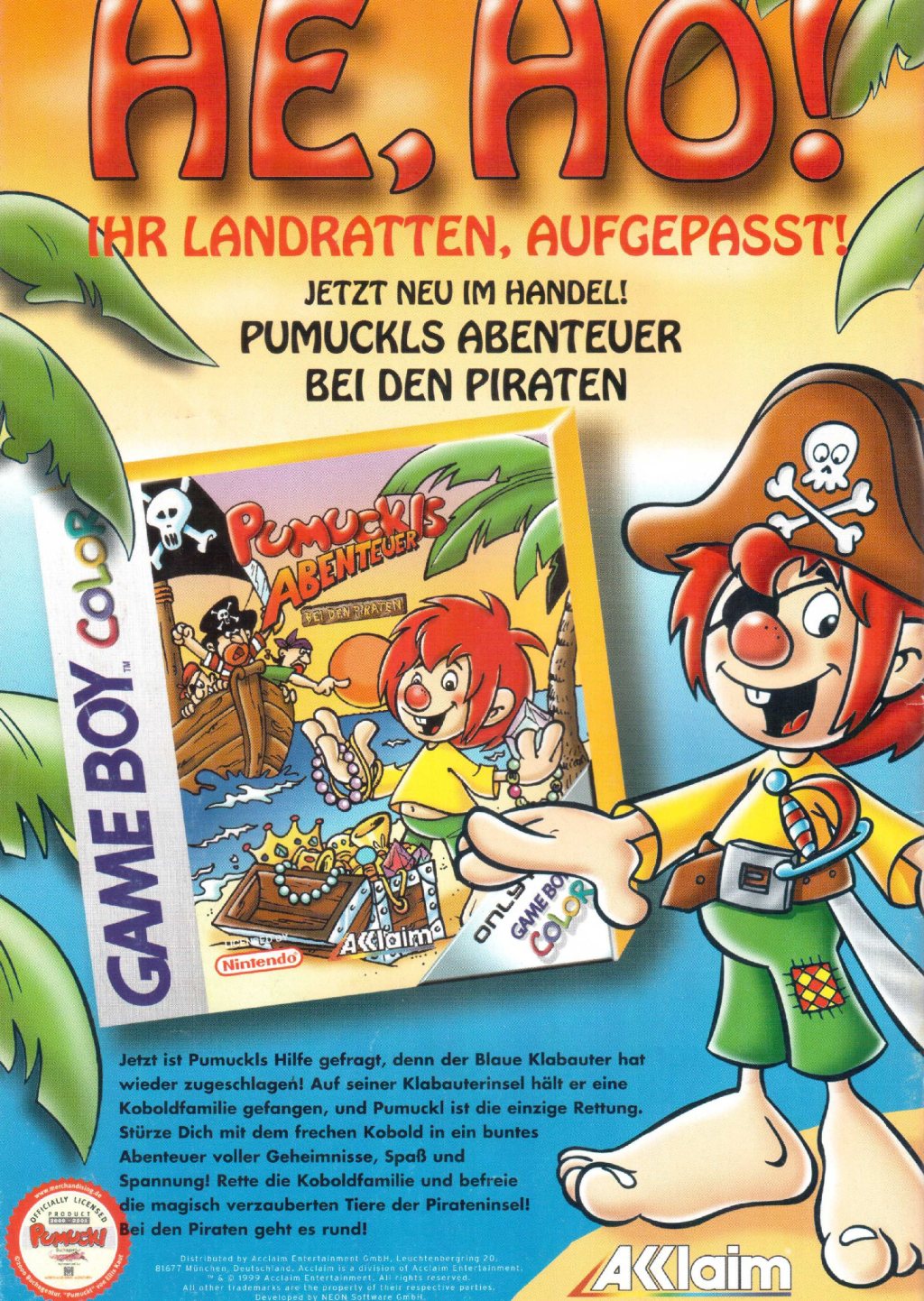 He, ho! Ihr Landratten, aufgepasst! | Pumuckls Abenteuer bei den Piraten&nbsp;Werbung