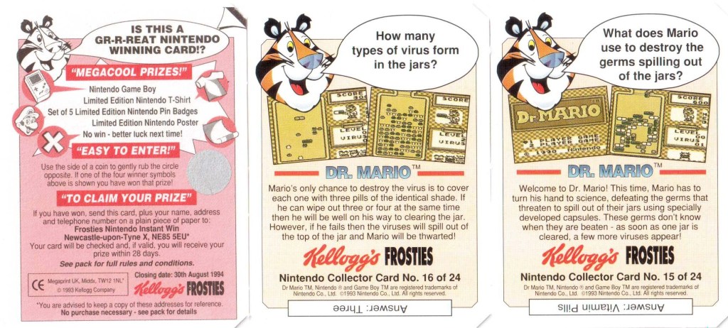Kellogg’s Frosties | Game Boy&nbsp;Sammelkarten