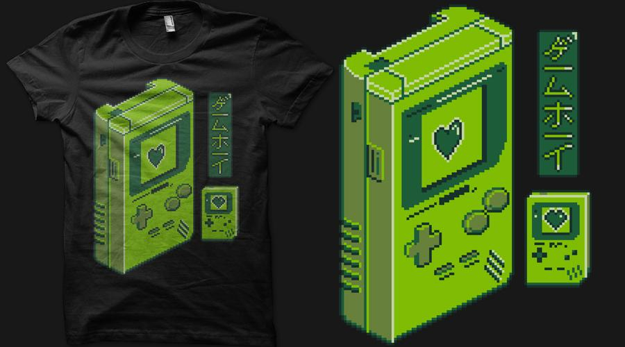 Qwertee.com Love Boy und Game Pipe&nbsp;T-Shirts