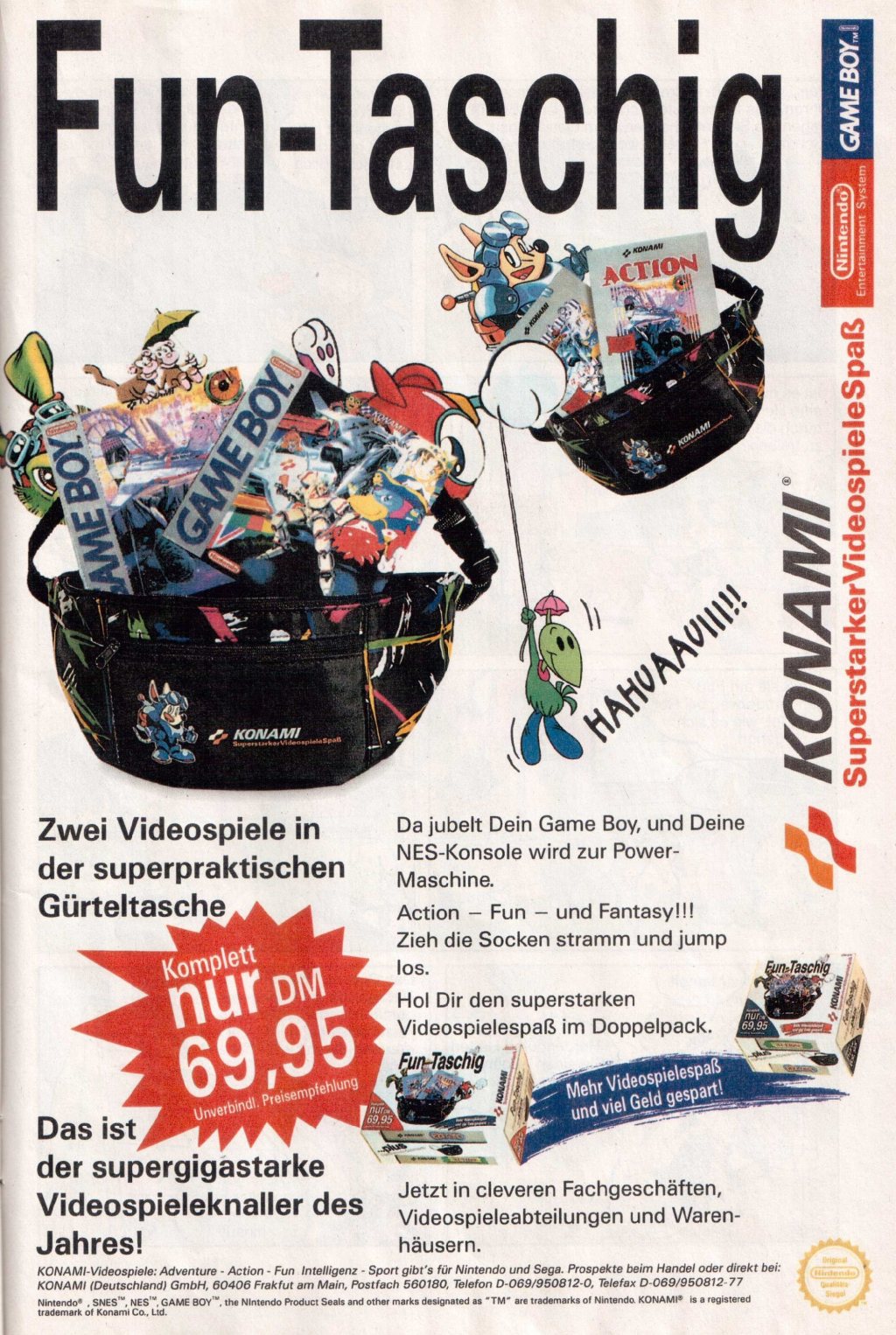 Micky Maus Nr. 44 vom 28.10.1993 | Donalds Spiel Club und Fun-Taschig Videospiele in der&nbsp;Gürteltasche