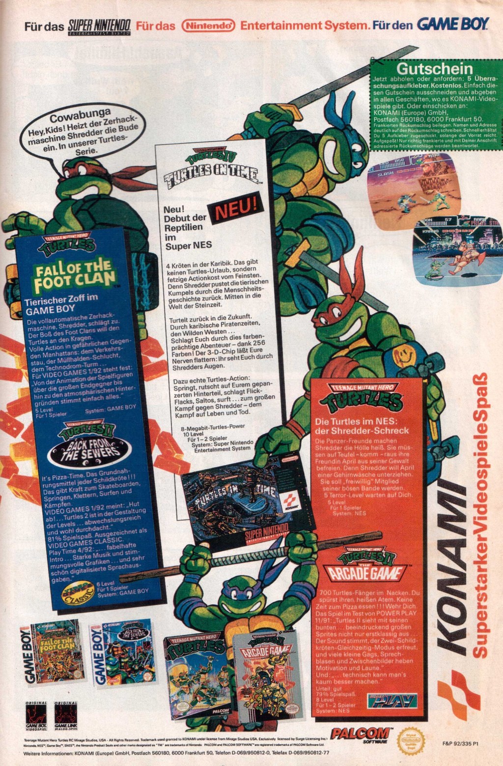 Micky Maus Nr. 53 vom 23.12.1992 | Teenage Mutant Hero Turtles&nbsp;Werbung