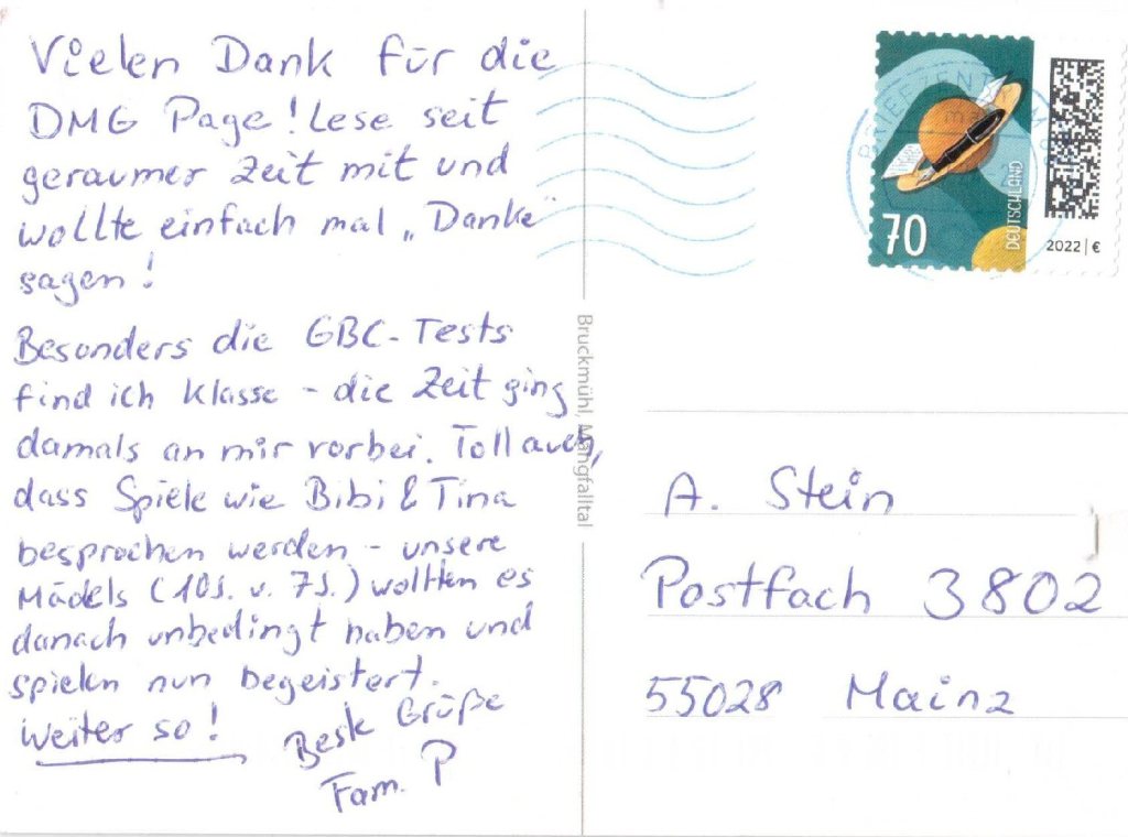 Postkarte von Familie P. aus&nbsp;Bruckmühl