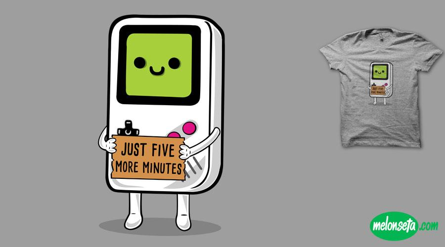 Qwertee.com Just five more minutes Game Boy&nbsp;T-Shirt
