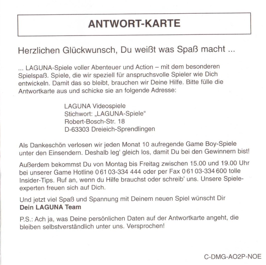 Hugo 2 | Antwortkarte&nbsp;C-DMG-AO2P-NOE